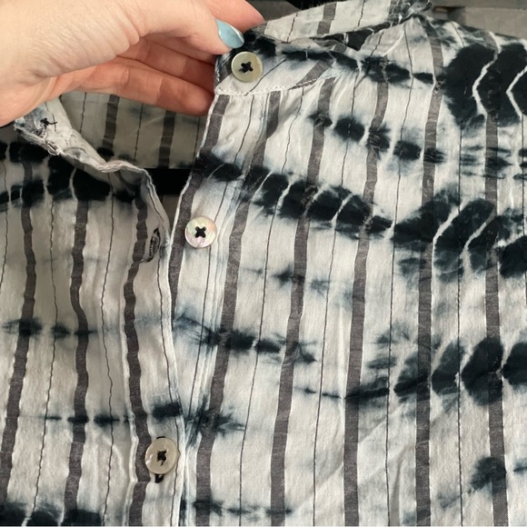 Navy Tie‎ Dye Fairy Hem Tunic whimsical boho handkerchief Whimsigoth XL - Picture 9 of 14